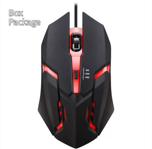 Wired Mouse Computer Colorful Breathing Light Luminous USB Office and gaming