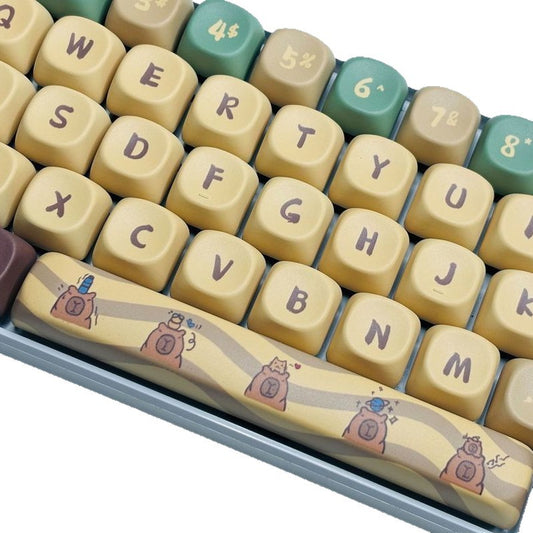 Mechanical Keyboard Keycaps 130 Key Set Capybara PBT Girl MOA Height