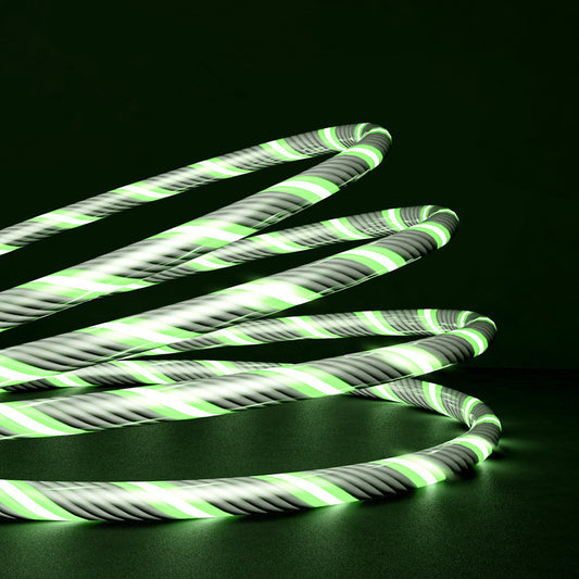 Three-in-one synchronous LED data cable