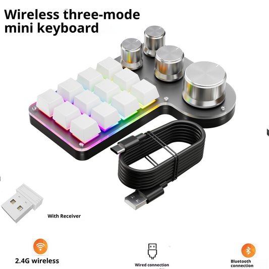 3-die 12-key 4-knob Custom Mechanical Keypad