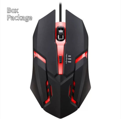 Wired Mouse Computer Colorful Breathing Light Luminous USB Office and gaming